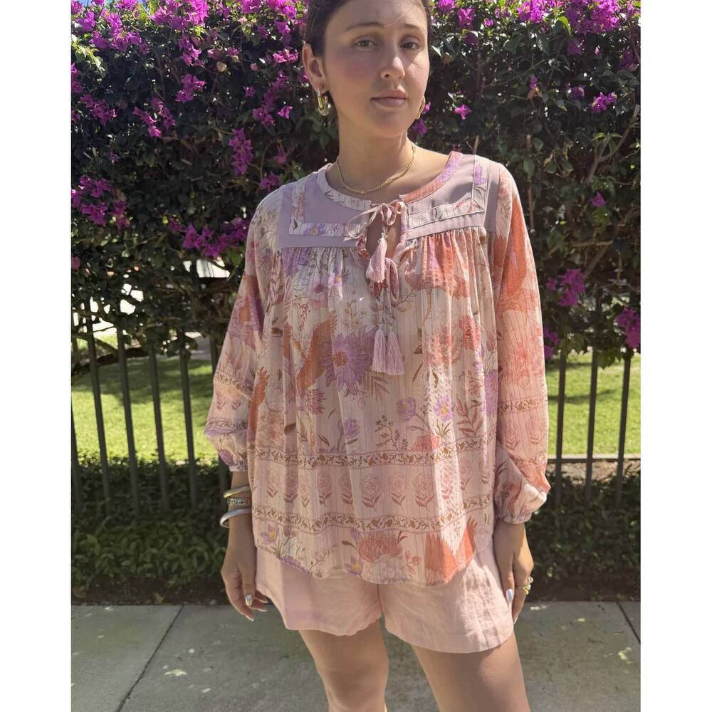 NEW STRAWBERRY PARIS byron long sleeve top in heron pink